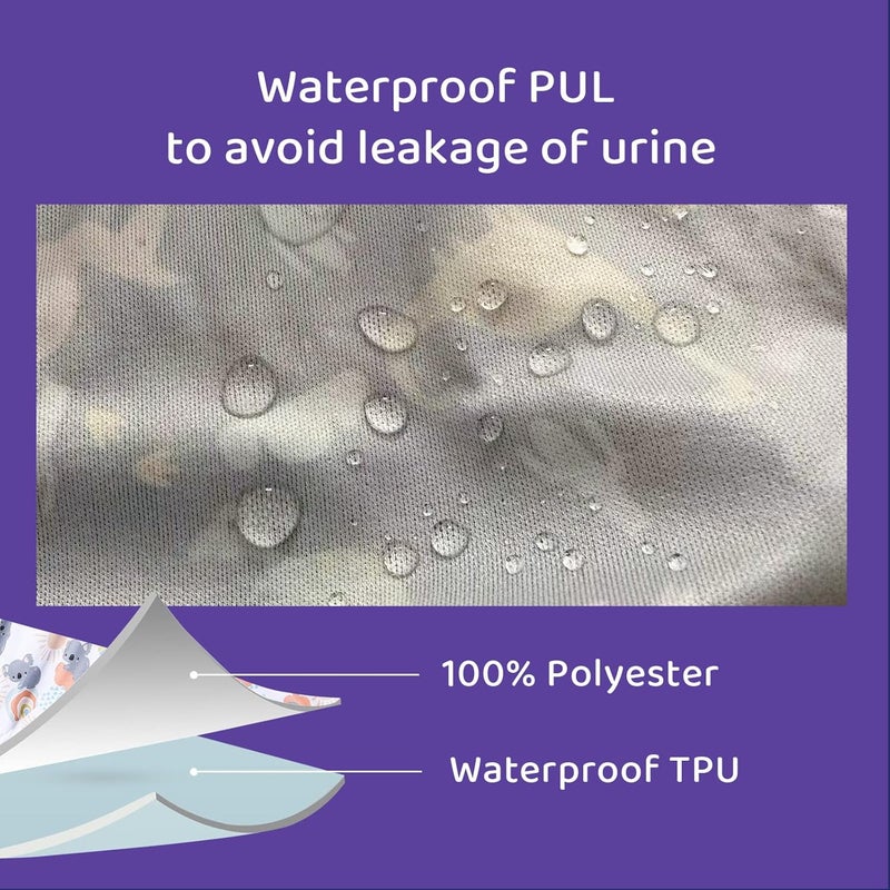 SMULPOOTI 8 Packs Reusable Plastic Underwear Covers for Potty Training and Waterproof Diaper Cover for Rubber Pants Girls 3t - Image 3